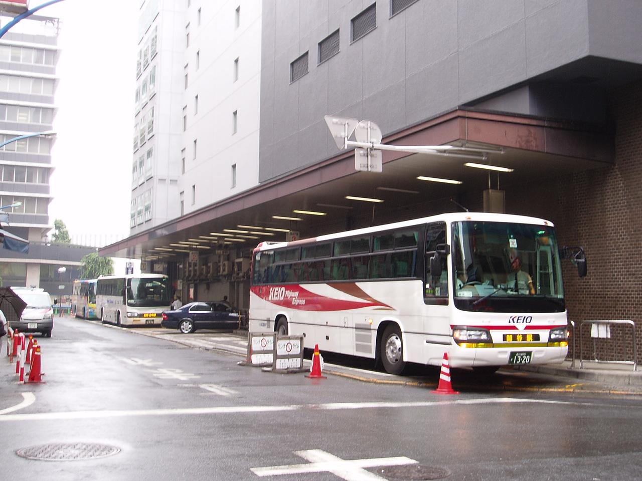 Highway bus terminal at Shinjuku Station