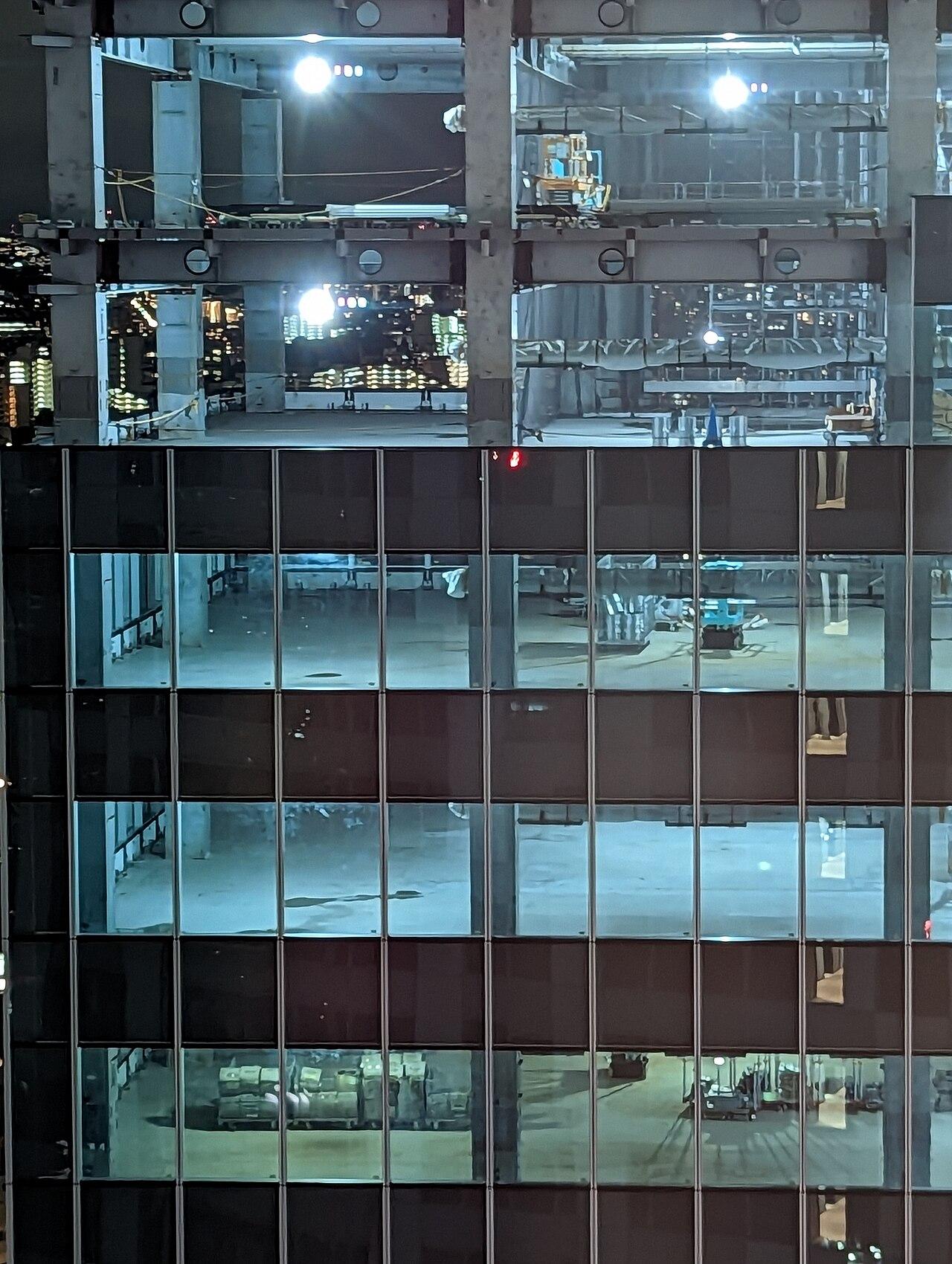 Shibuya area buildings at night in Tokyo