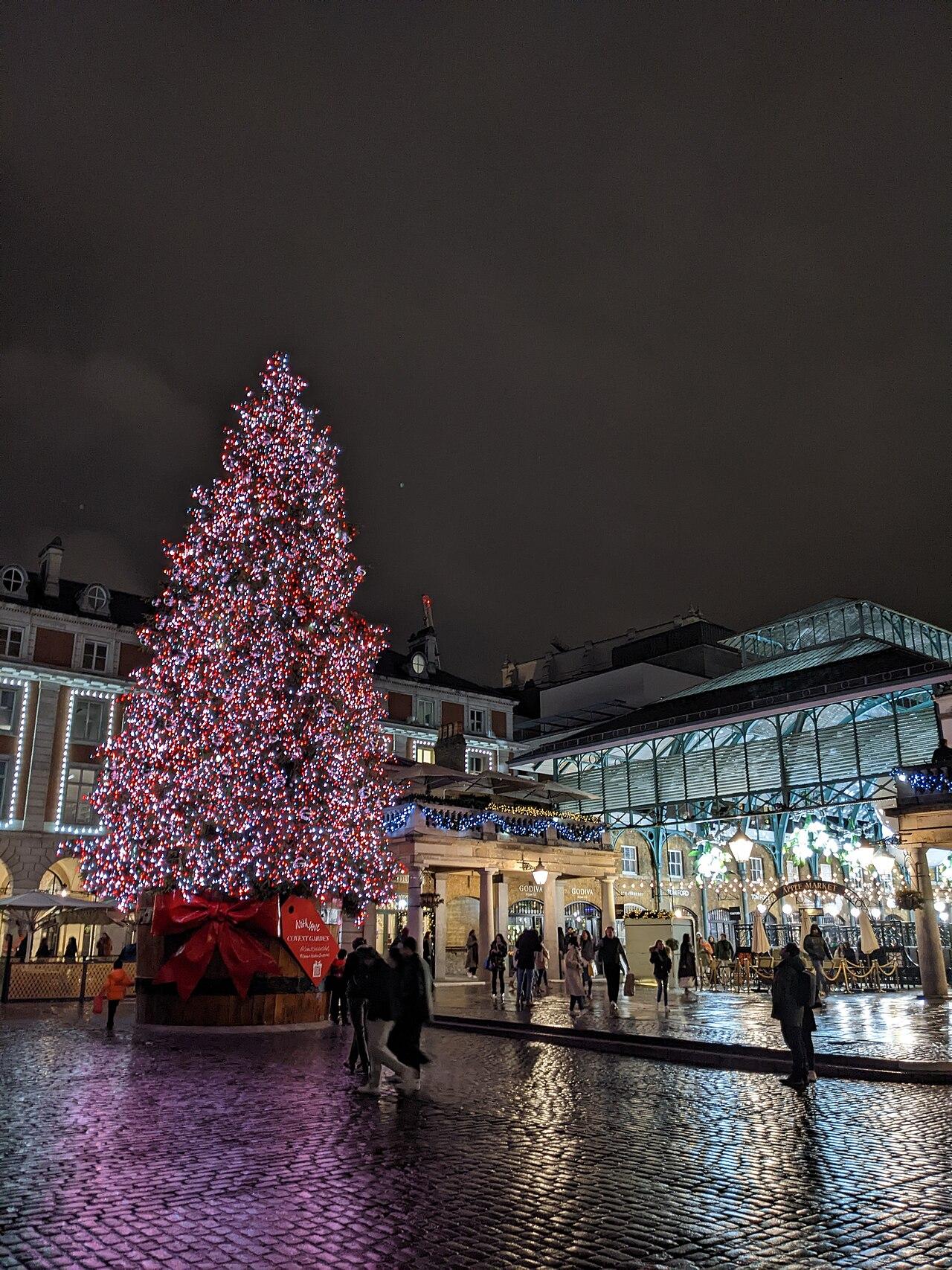 The Christmas tree in Covent Garden