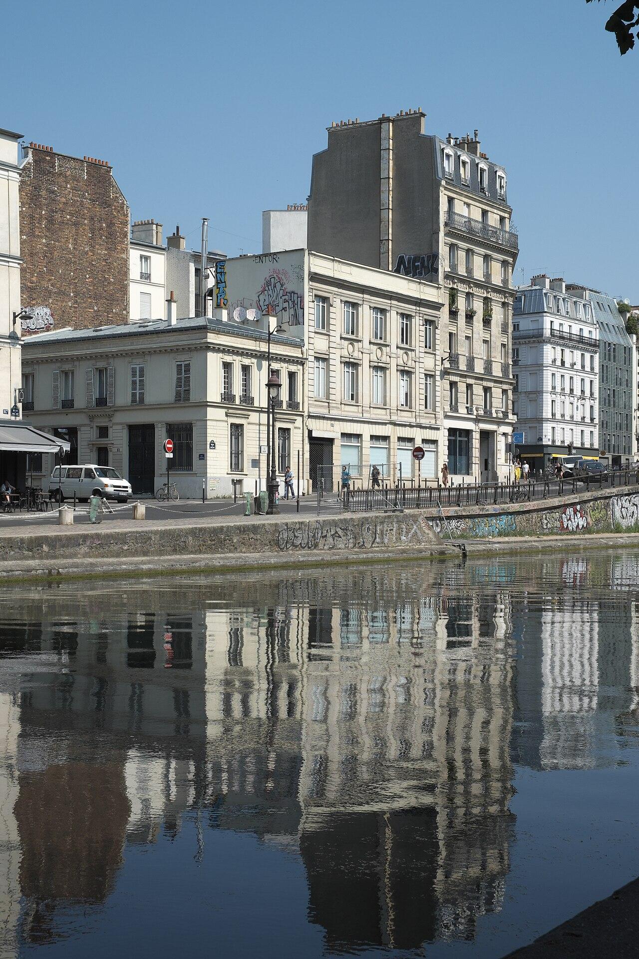 The Canal Saint-Martin in the 10th arrondissement of Paris