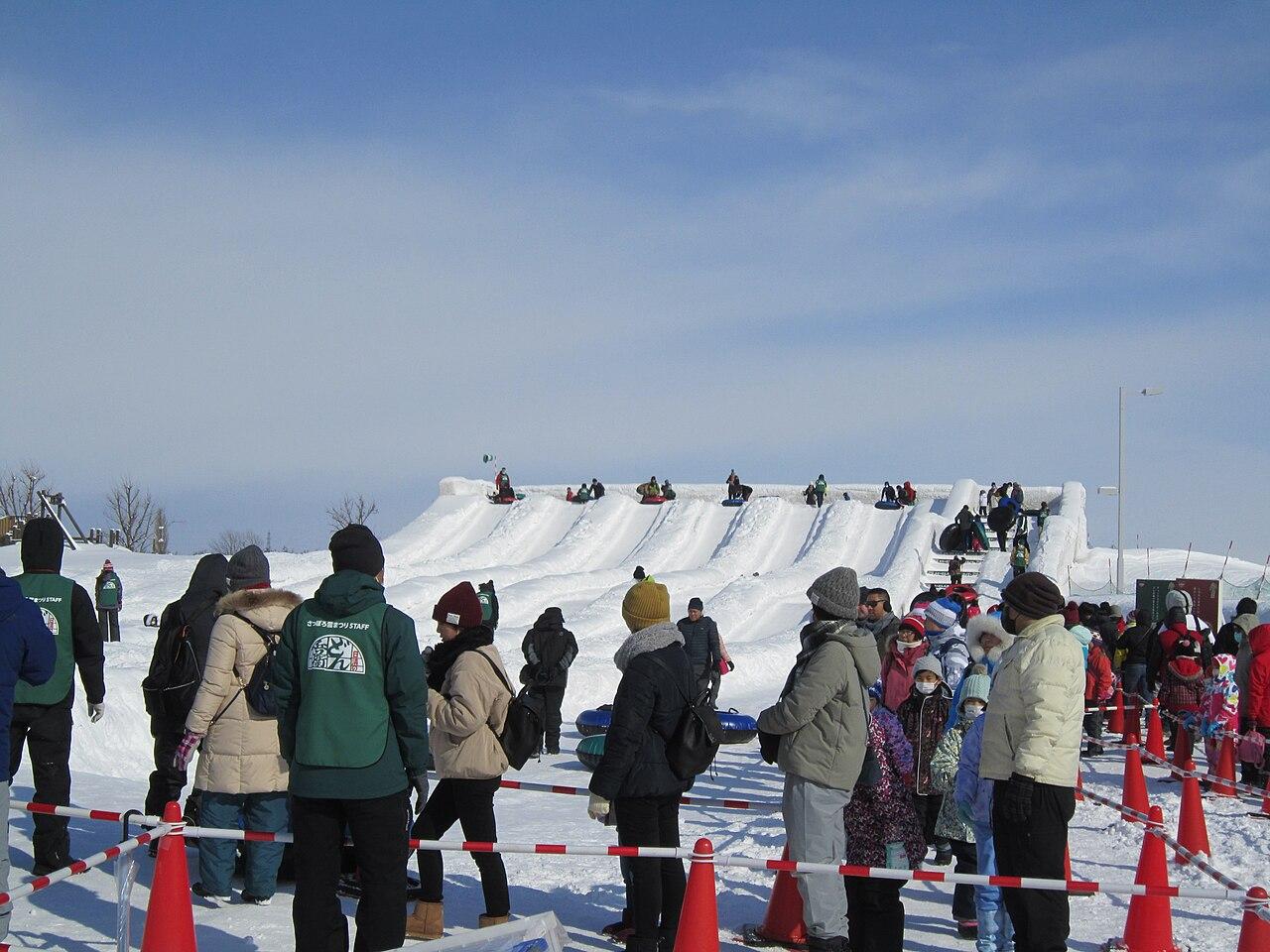 Tube slides at the Sapporo Snow Festival