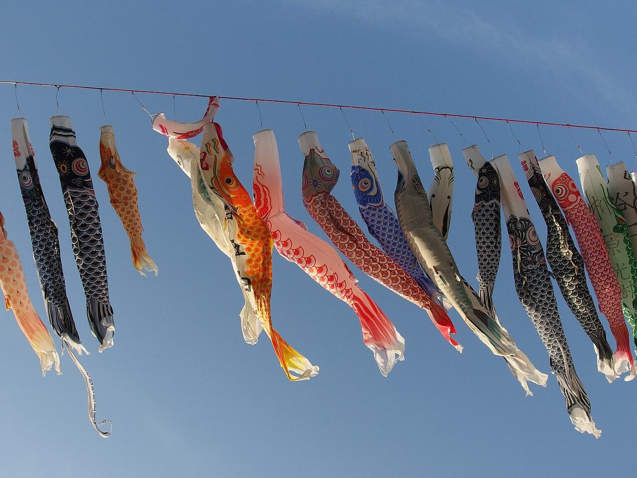 Carp streamers over the Sagami River for Children's Day