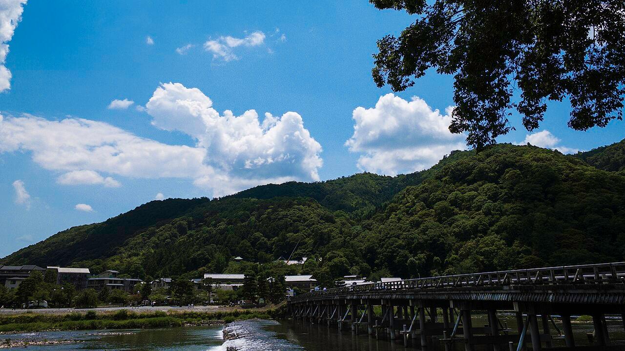 Togetsukyo Bridge across the Katsura River in Arashiyama
