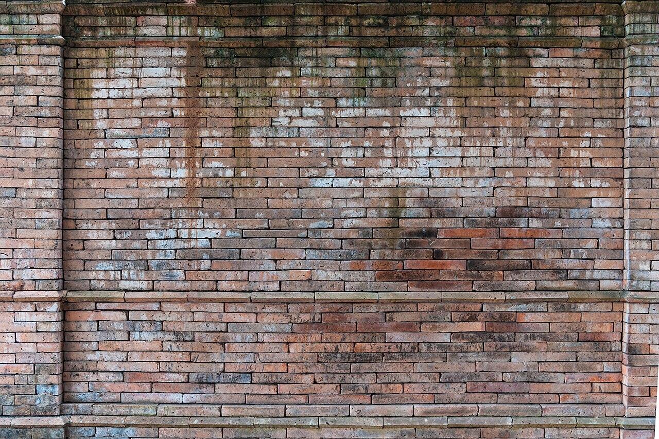 Old brick wall and moat of Chiang Mai's Old City
