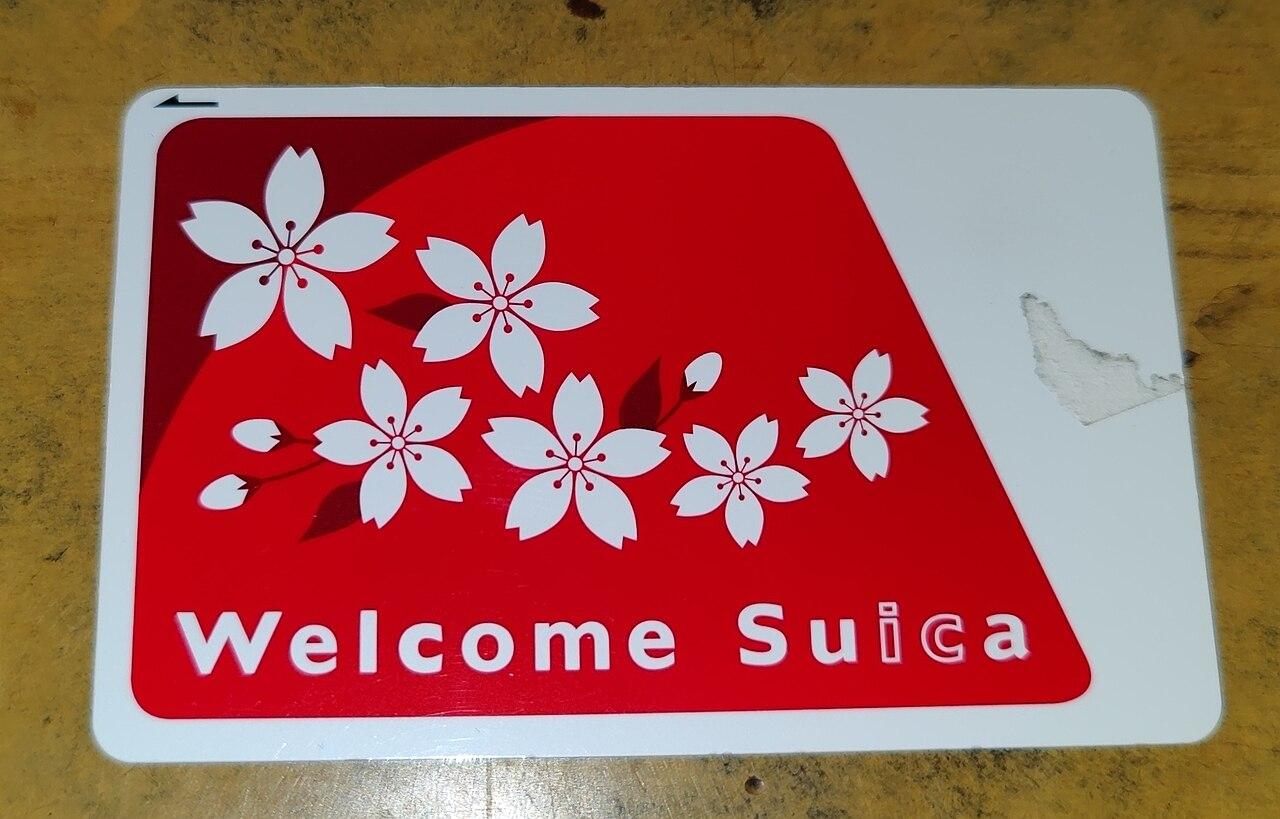 Welcome Suica IC card used for trains in Japan