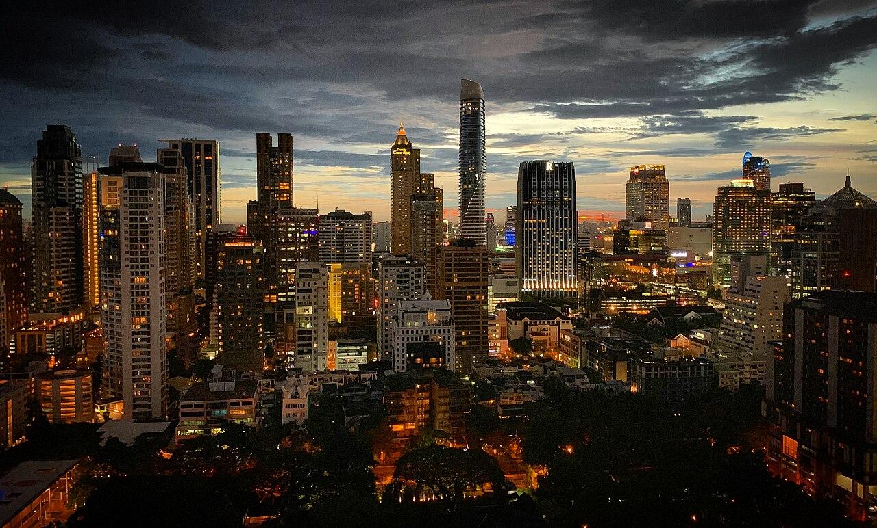 Modern Bangkok skyline at twilight