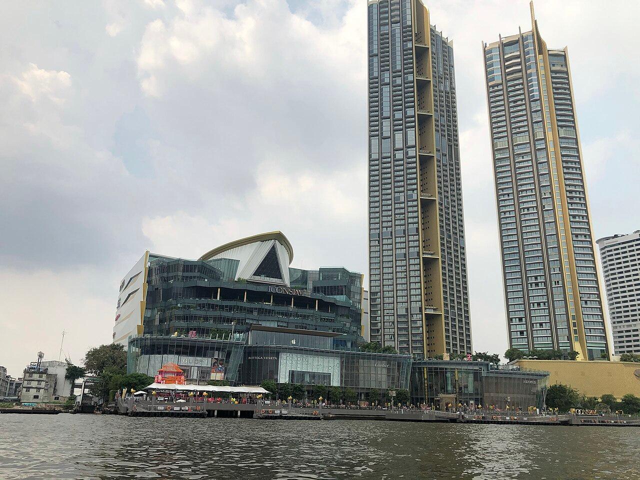 ICONSIAM seen from the Chao Phraya River in Bangkok