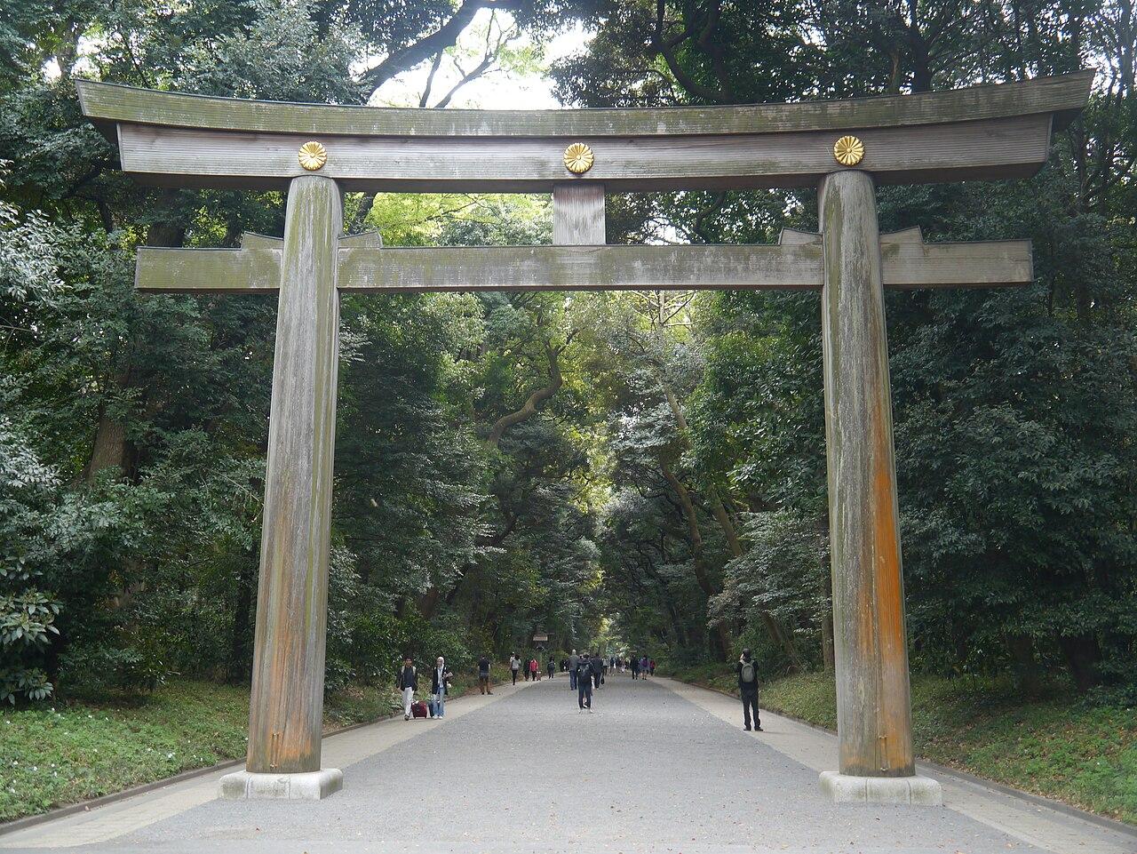 Torii gate at Meiji Shrine Tokyo