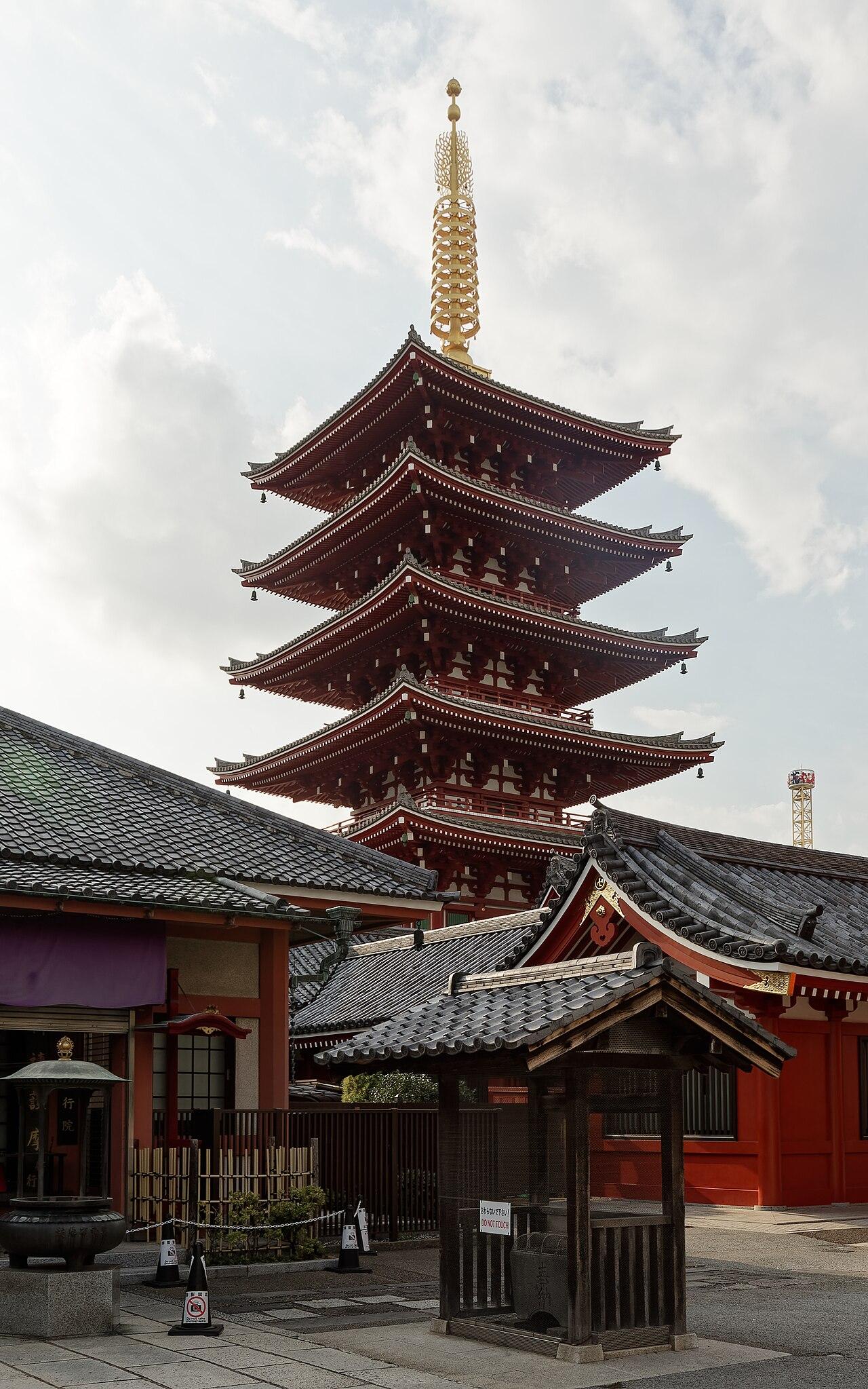 Five-storey pagoda at Senso-ji in Asakusa