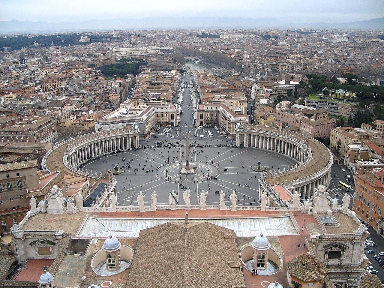 Saint Peter's Square seen from the basilica dome