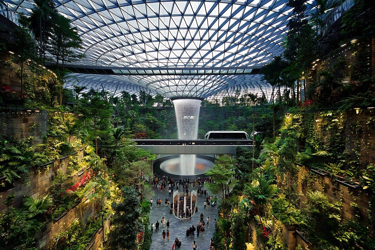Rain Vortex inside Jewel Changi Airport